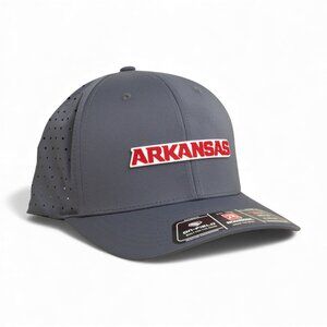 Arkansas Razorbacks ARKANSAS Red 3D Laser Perf R-Flex Cap- Charcoal